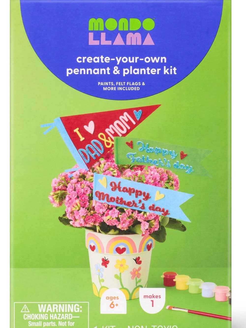 Mondo llama Create-Your-Own Pennant & Planter Kit